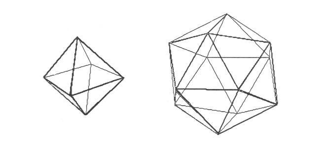 octahedron and icosahedron